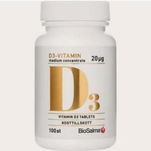 BioSalma D3-vitamin 20 µg
